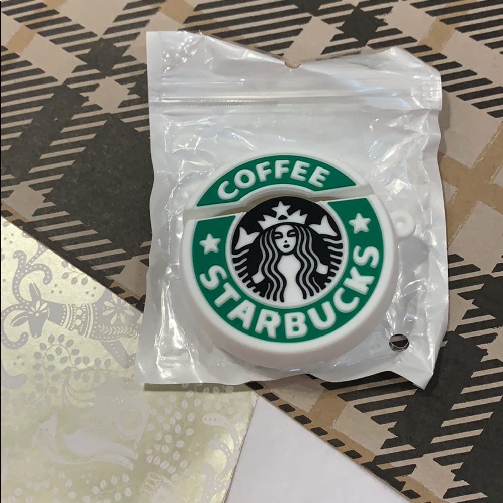 Silicone Starbucks logo AirPod case.